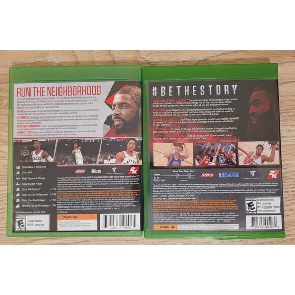 Lot Of 2 NBA 2k Games For the Xbox One Pre-owned Untested NBA2K16, NBA2K18 CIB - Picture 2 of 3